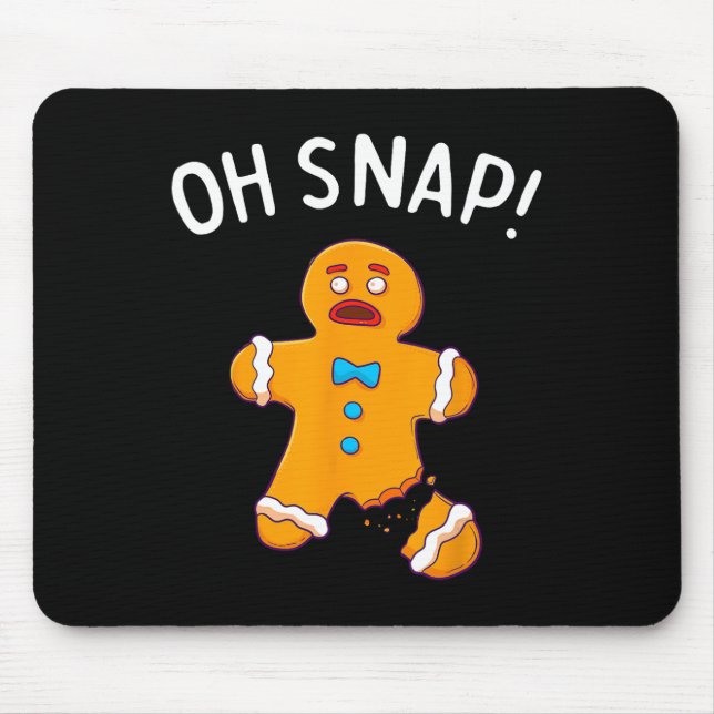 Tapis De Souris Man Oh Snap Christmas Fun Cookie Baking Cadeau Sho (Devant)