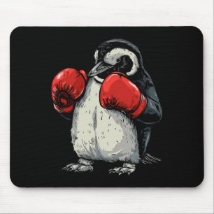 Tapis De Souris Manchot boxeur avec gants de boxe Kickboxing Drôle