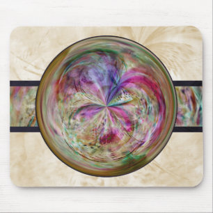Tapis De Souris Mandala abstrait de bulle avec le ruban