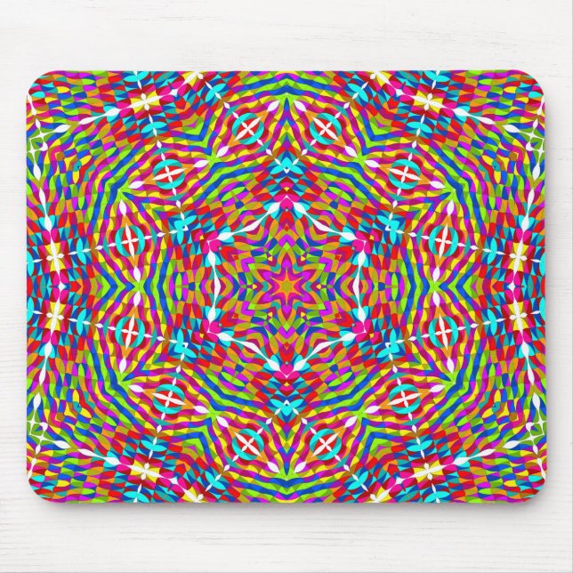 Tapis De Souris Mandala bariolé (Devant)