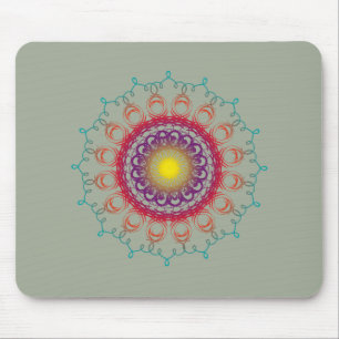 Tapis De Souris Mandala Damask Yoga Méditation Holistique