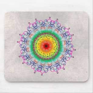 Tapis De Souris Mandala Damask Yoga Méditation Holistique