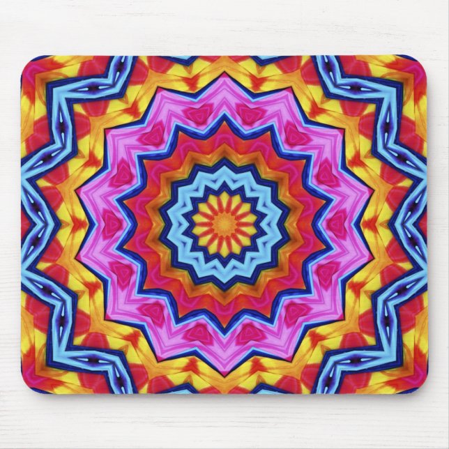 Tapis De Souris Mandala de conception de fiesta (Devant)