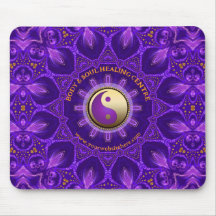 Mandala de guérison énergétique rose or pourpre