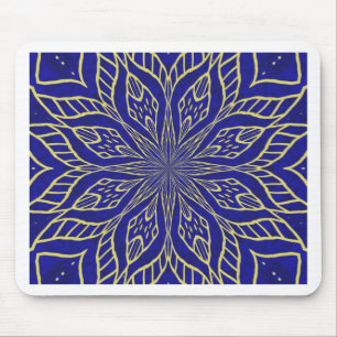 Tapis De Souris Mandala de la Fleur Dorée