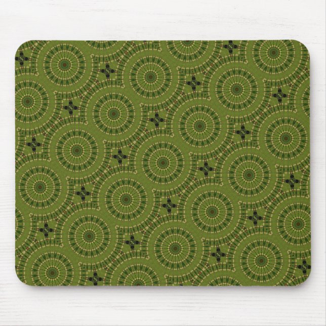 Tapis De Souris Mandala de la roue verte / Grünes Rad Mandala (Devant)