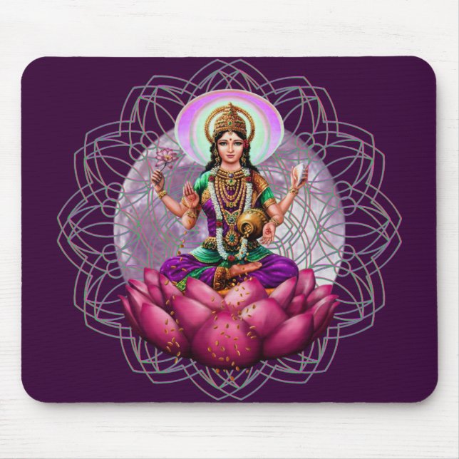 Tapis De Souris Mandala de Lakshmi de déesse (Devant)