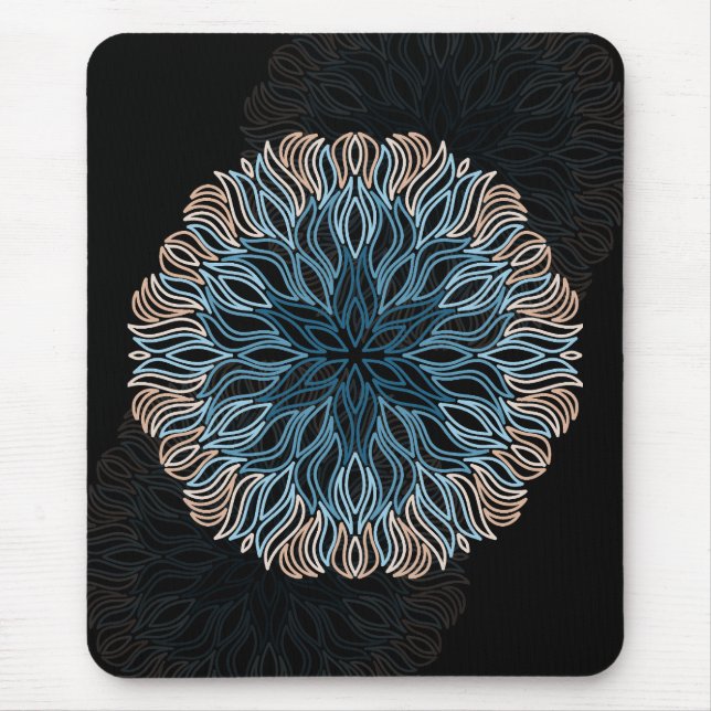 Tapis De Souris Mandala de sable et de mer  (Devant)