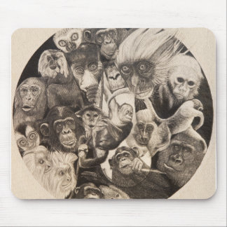 Tapis De Souris Mandala de singe de Calley