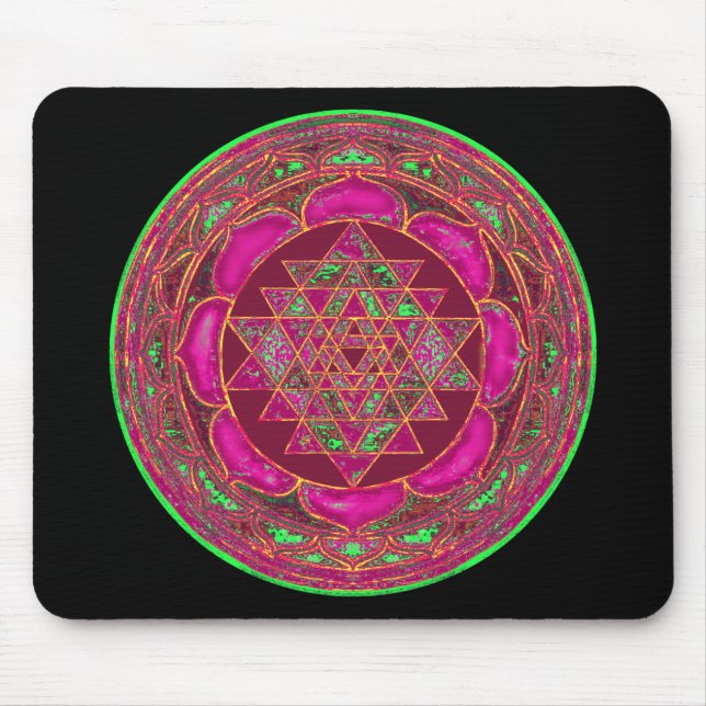 Tapis De Souris Mandala de Sri Lakshmi Yantra (Devant)