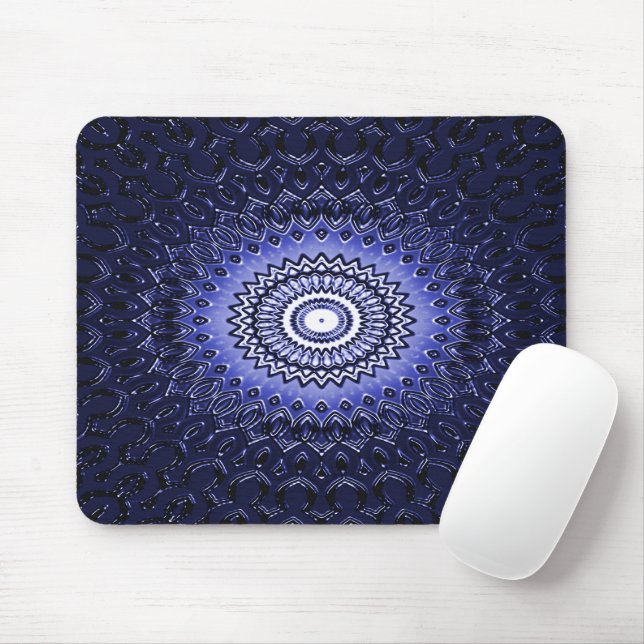 Tapis De Souris Mandala en bleu...... (Avec souris)