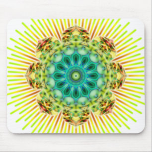 Tapis De Souris Mandala jaune vert   faites votre propre arrière -