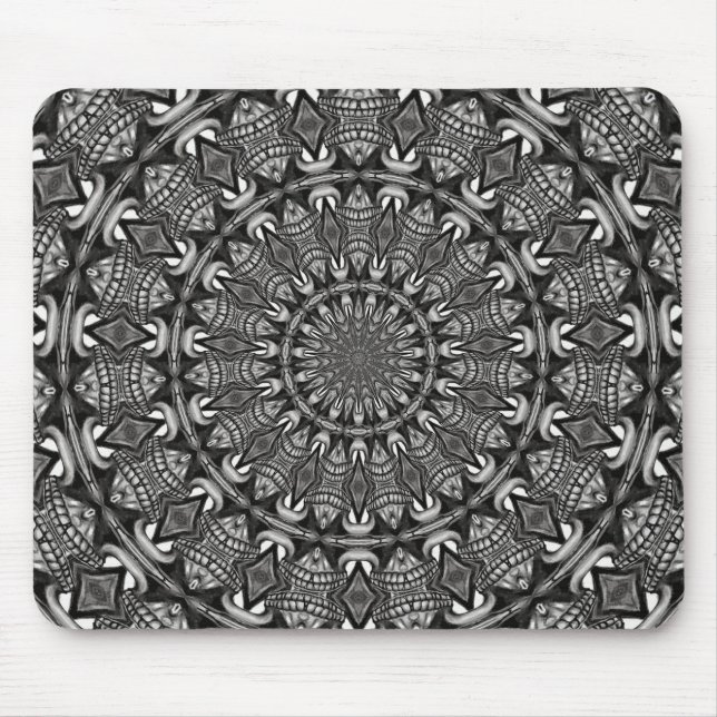 Tapis De Souris Mandala monochrome (Devant)