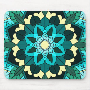 Tapis De Souris Mandala Motif 2002 en aqua Souris