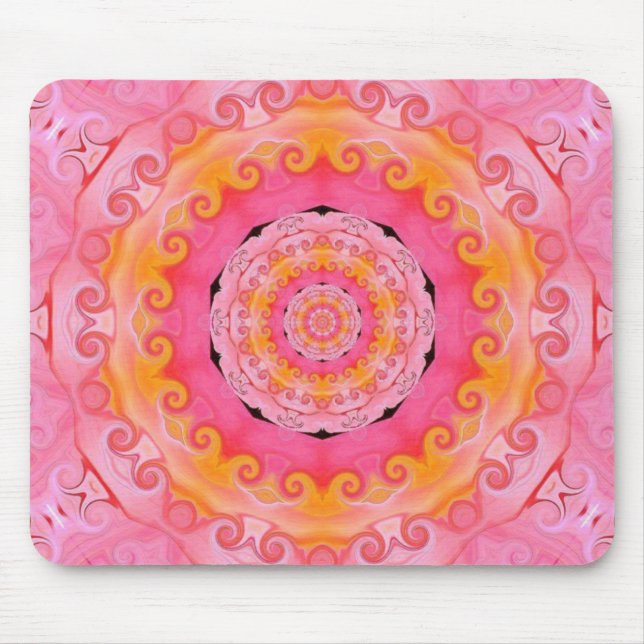 Tapis De Souris Mandala rose (Devant)
