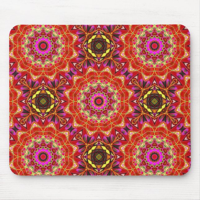 Tapis De Souris Mandala ROUGE  (Devant)