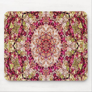 Tapis De Souris Mandala rouge de bourgeon…