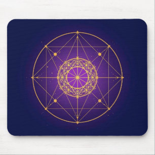Tapis De Souris Mandala Sacré Céleste – Géométrie Mystique