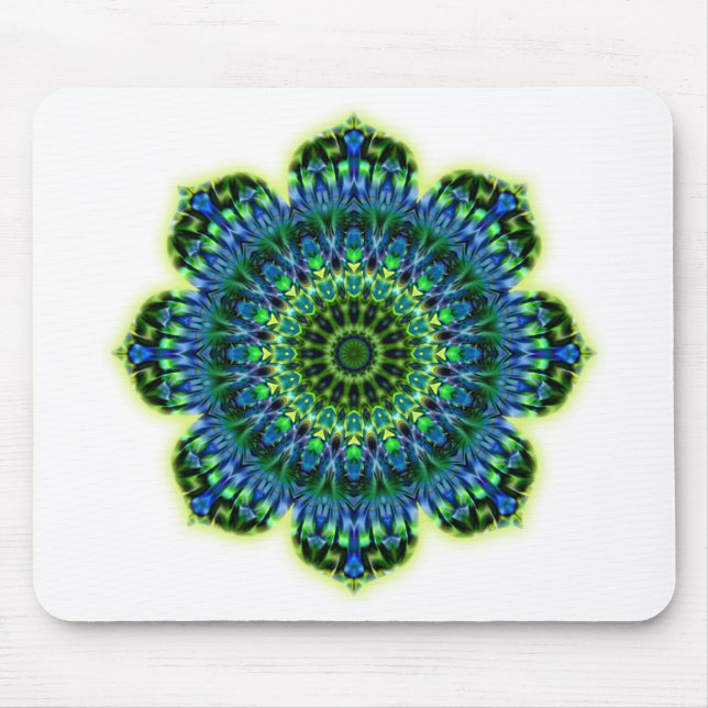 Tapis De Souris Mandala vert bleu (Devant)