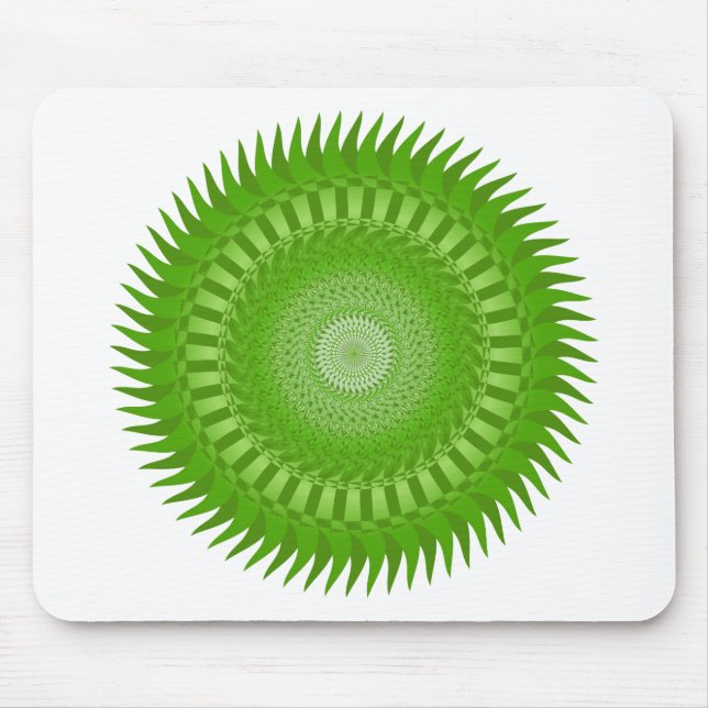 Tapis De Souris Mandala vert Soleil (Devant)