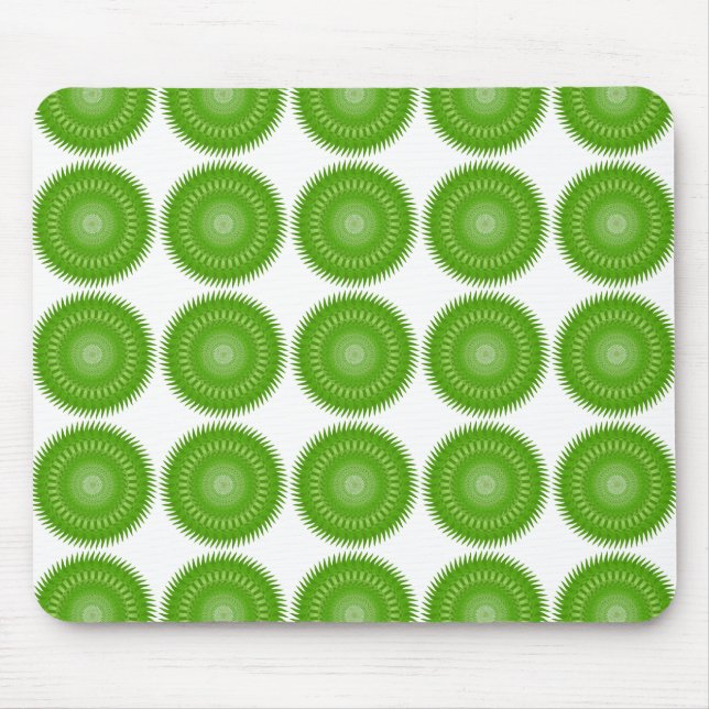 Tapis De Souris Mandala vert Soleil (Devant)