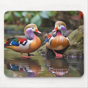 Tapis De Souris Mandarin canard Animal Oiseau Faune Sauvage Art