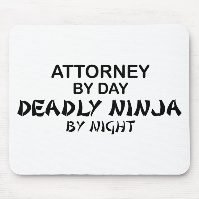 Tapis De Souris Mandataire Ninja mortel par nuit (Devant)