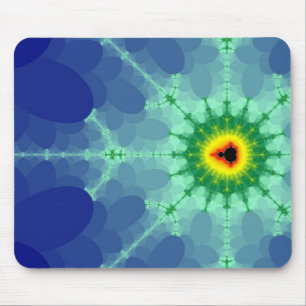 Tapis de souris Mandel sur une feuille de nénuphar
