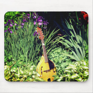 Tapis De Souris Mandolin And Iris Flower Garden