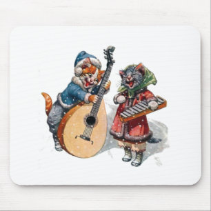 Tapis De Souris Mandoline et xylophone mignons de jeu de chats