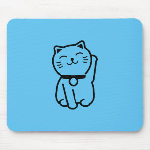 Tapis De Souris Maneki neko chanceux chat japonais chaton toujours