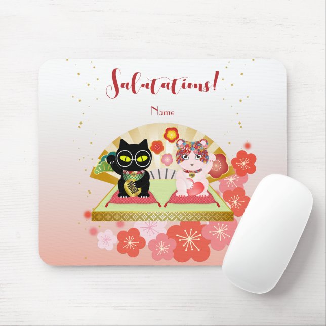 Tapis De Souris Maneki Neko Lucky Poiluna (Avec souris)