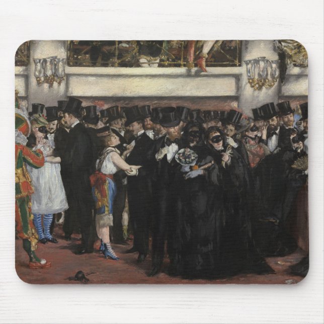 Tapis De Souris Manet | Boule masquée à l'Opéra, 1873 (Devant)
