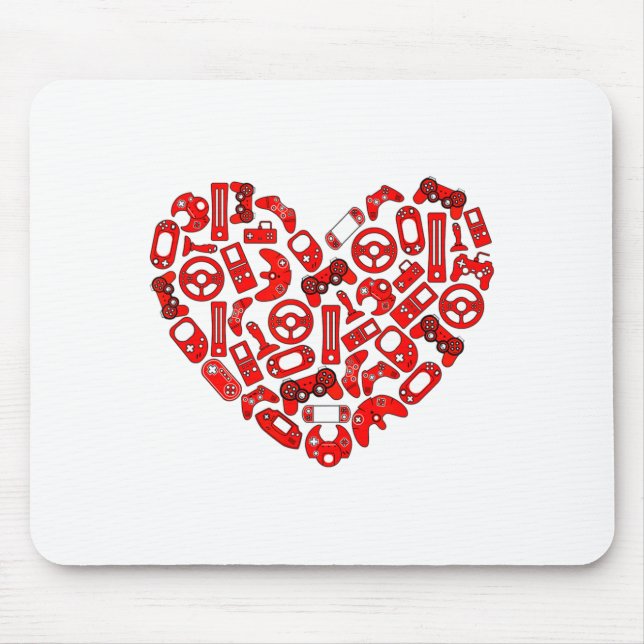 Tapis De Souris Manette de jeu vidéo pour la Saint-Valentin pour g (Devant)