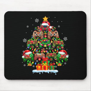 Tapis De Souris Manettes de jeu de Noël colorées Santa Elf Renne