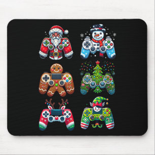 Tapis De Souris Manettes de jeu de Noël Santa Elf Xmas Christ