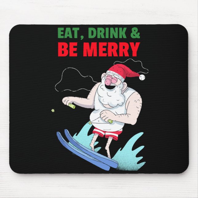 Tapis De Souris Manger, Boire & Joyeux Noël (Devant)
