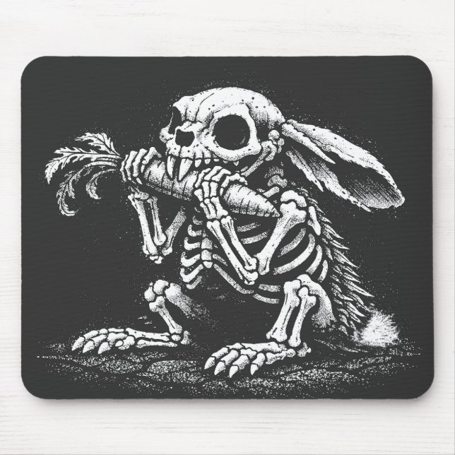 Tapis De Souris Manger des légumes – Lapin mort par BurnsInHell (Devant)