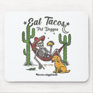 Tapis De Souris Manger des Tacos Caresser des Chiots