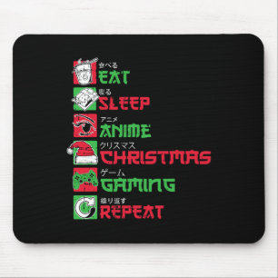 Tapis De Souris Manger Dormir Anime Jeux Noël Pyjama X-mas Holi