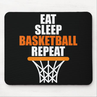 Tapis De Souris Manger. Dormir. Ballon de basket. Recommencer. T p