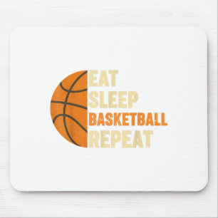 Tapis De Souris Manger dormir basketball répéter les fans de sport