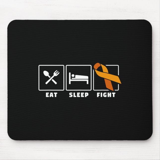 Tapis De Souris Manger Dormir Combattre Sensibilisation à la leucé (Devant)