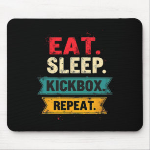 Tapis De Souris Manger Dormir Kickbox Répéter Kickboxing Mma Boxeu