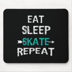 Tapis De Souris Manger Dormir Patiner Répéter Patinage sur glace H