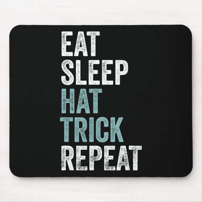 Tapis De Souris Manger Dormir Tour du Chapeau Répéter Drôle de Foo (Devant)