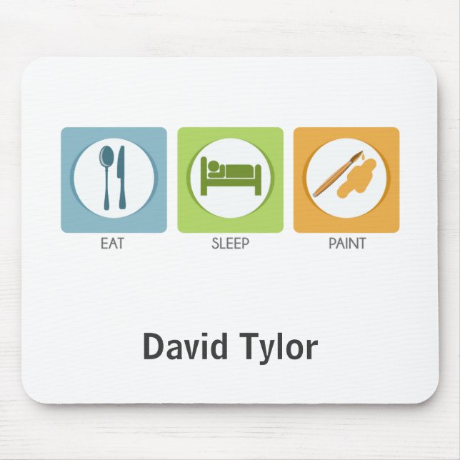 Tapis De Souris Manger Peinture de sommeil (Devant)