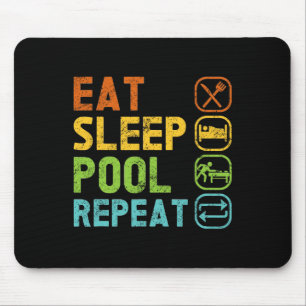 Tapis De Souris Manger Piscine de sommeil Répéter Piscine Snooker