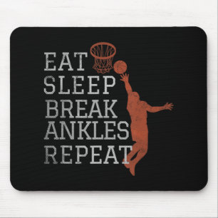 Tapis De Souris Manger Sleep Break Ankles Répéter Basketball Fun