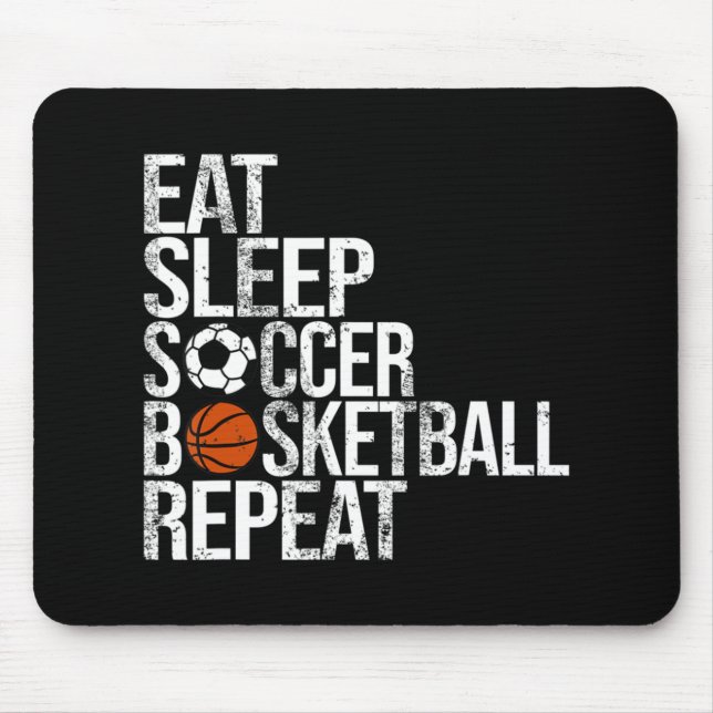 Tapis De Souris Manger Sleep Softball Basketball Répéter Fun Ball (Devant)